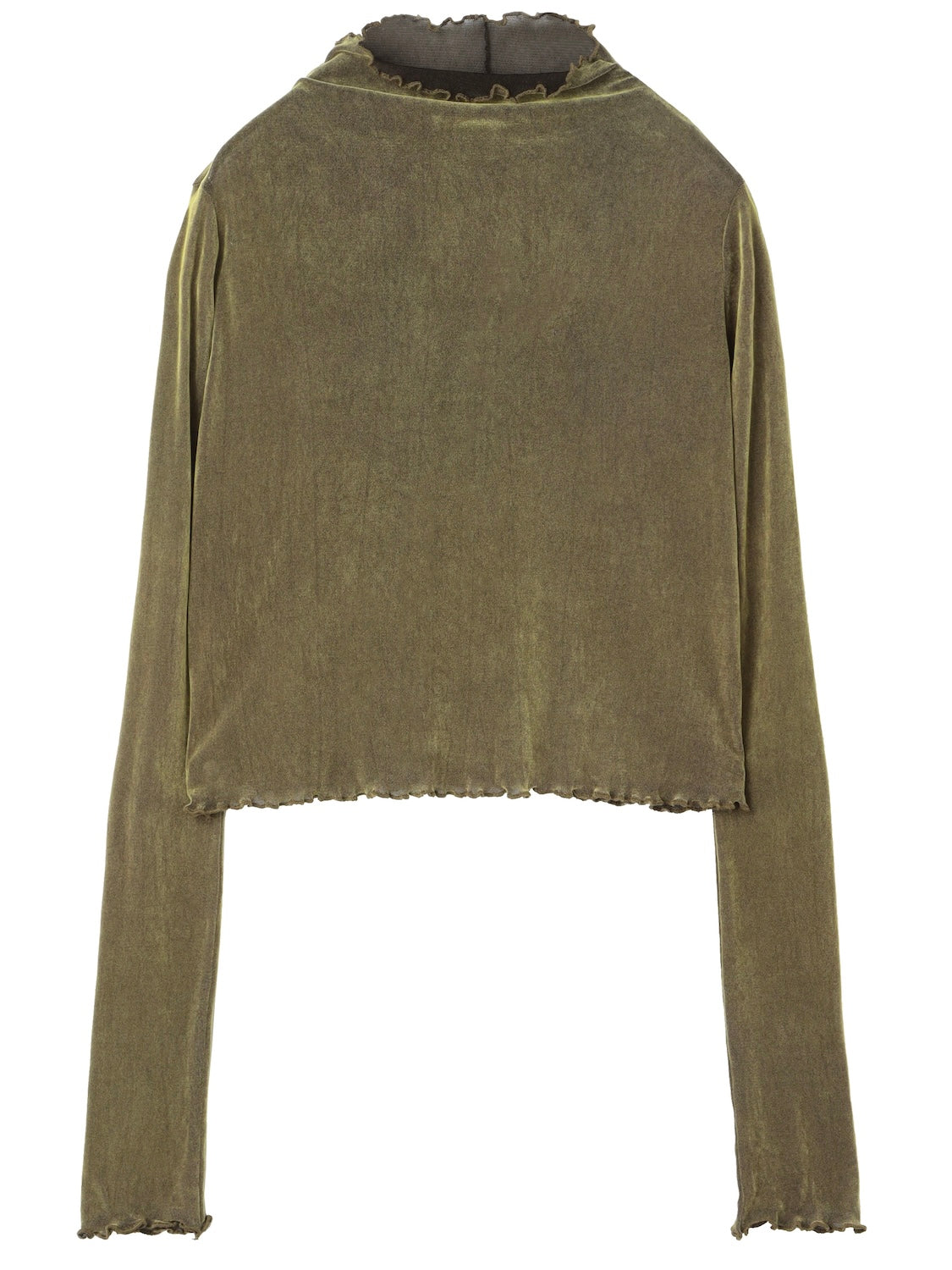 Tulle Flocked Sheer Top