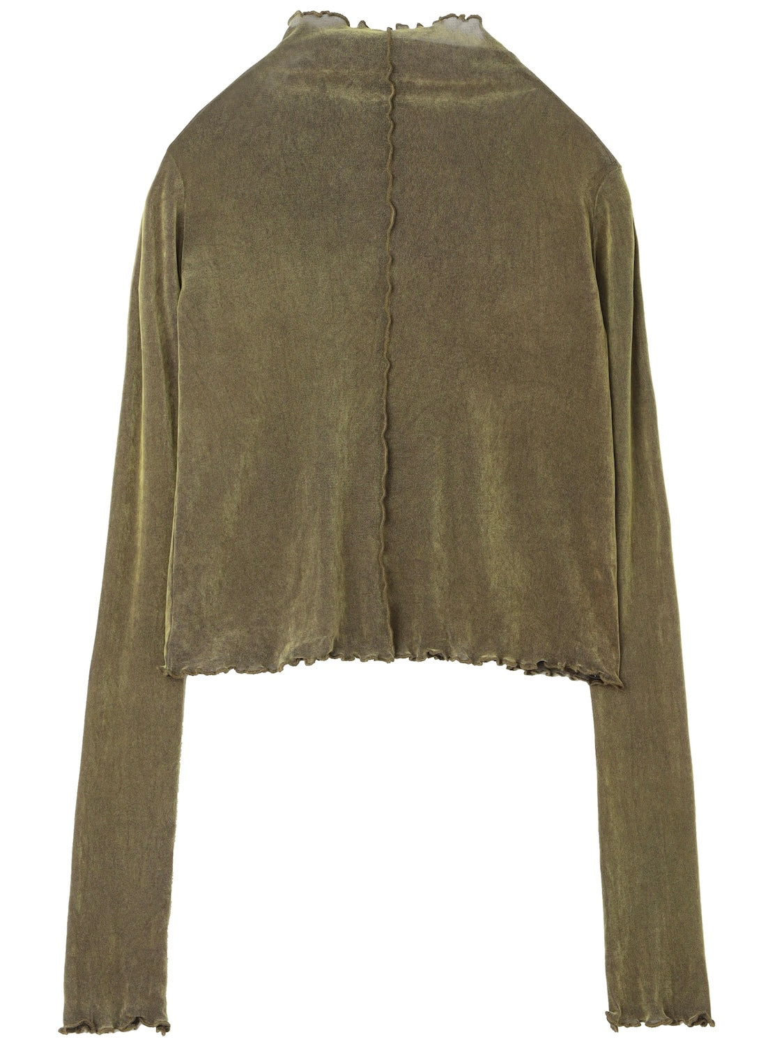 Tulle Flocked Sheer Top