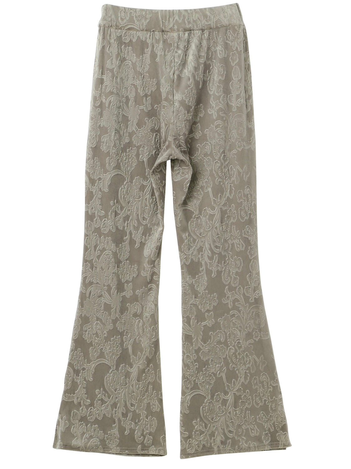 Botanical velour flare pants