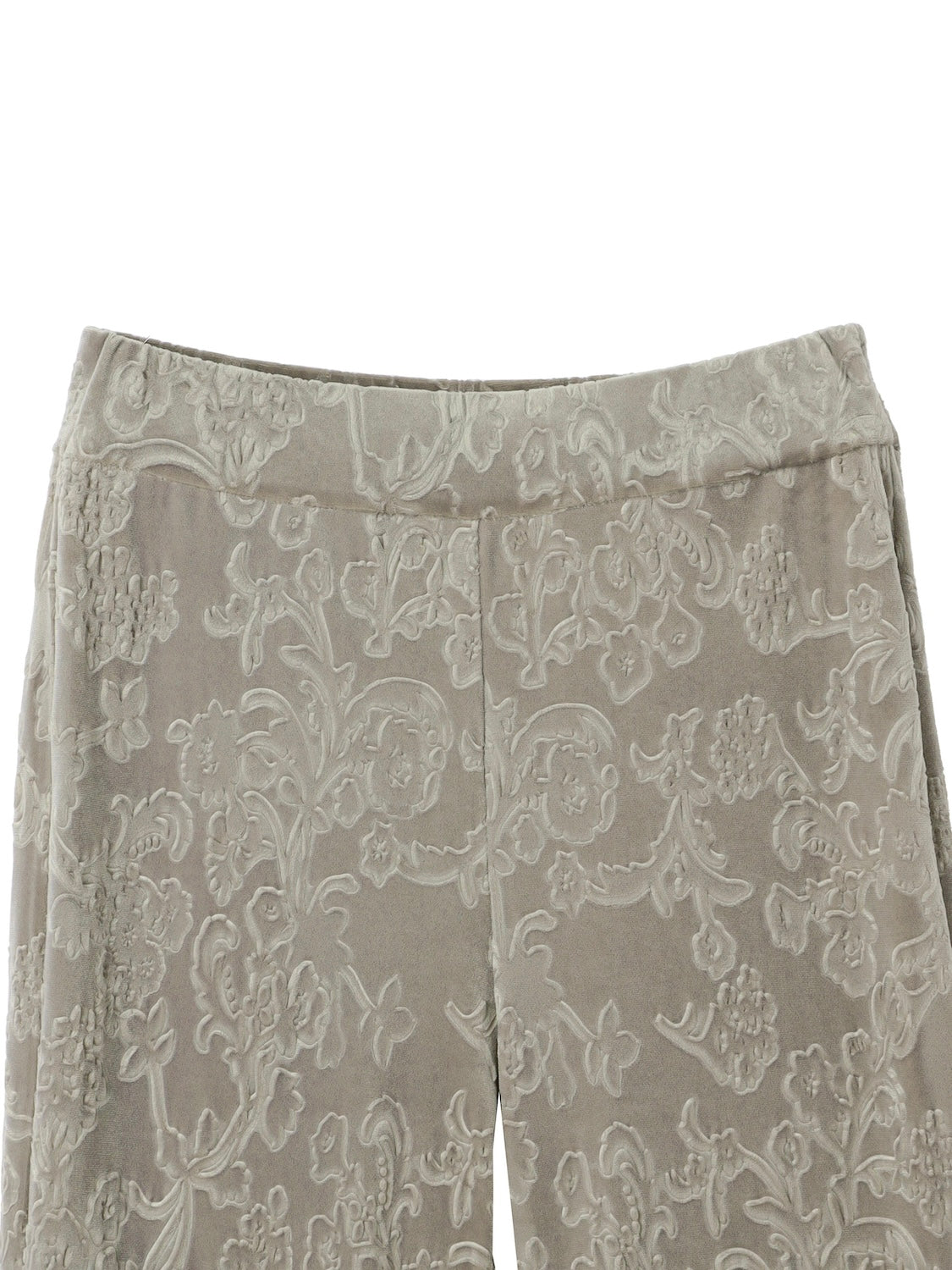 Botanical velour flare pants