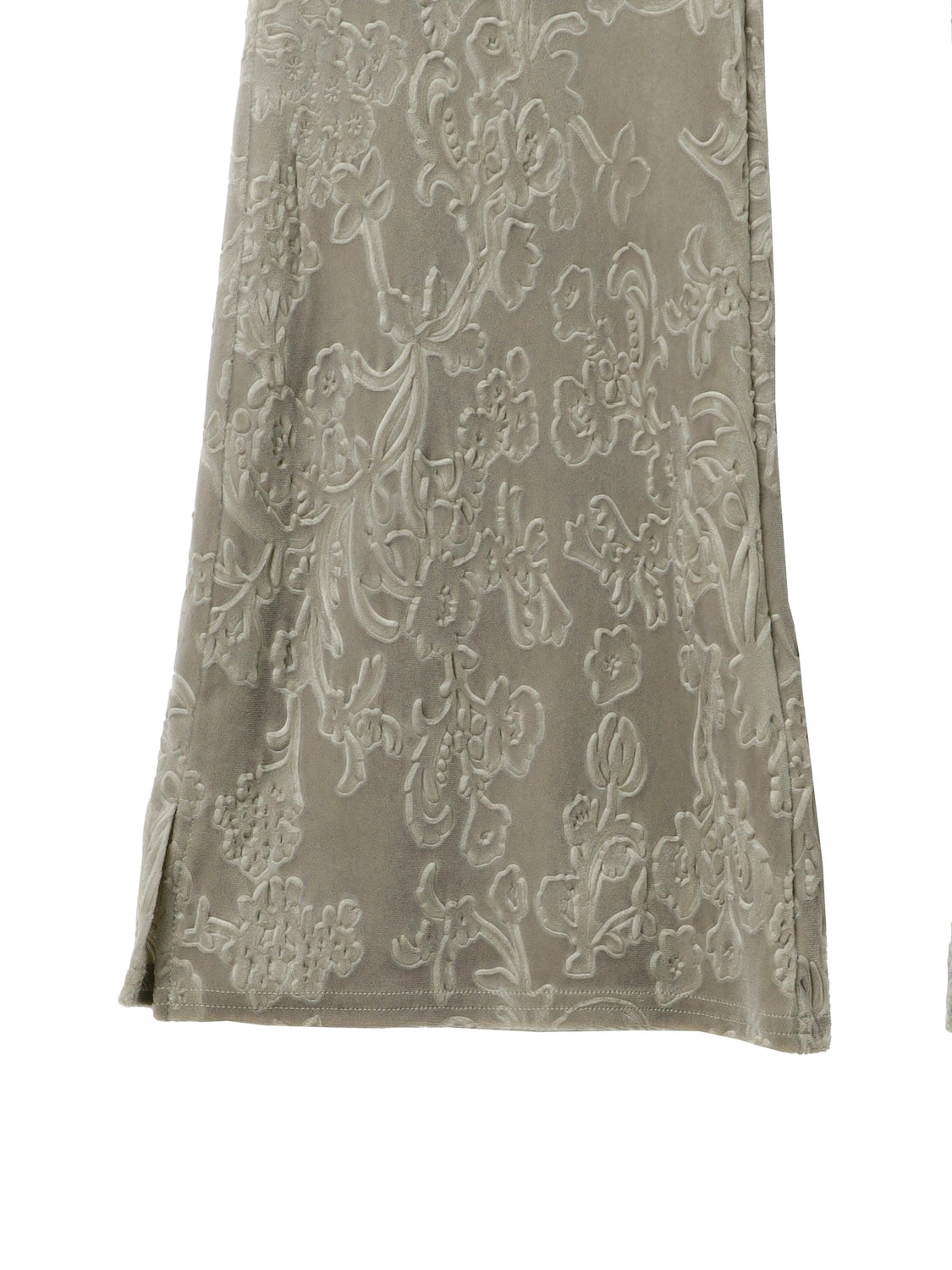 Botanical velour flare pants