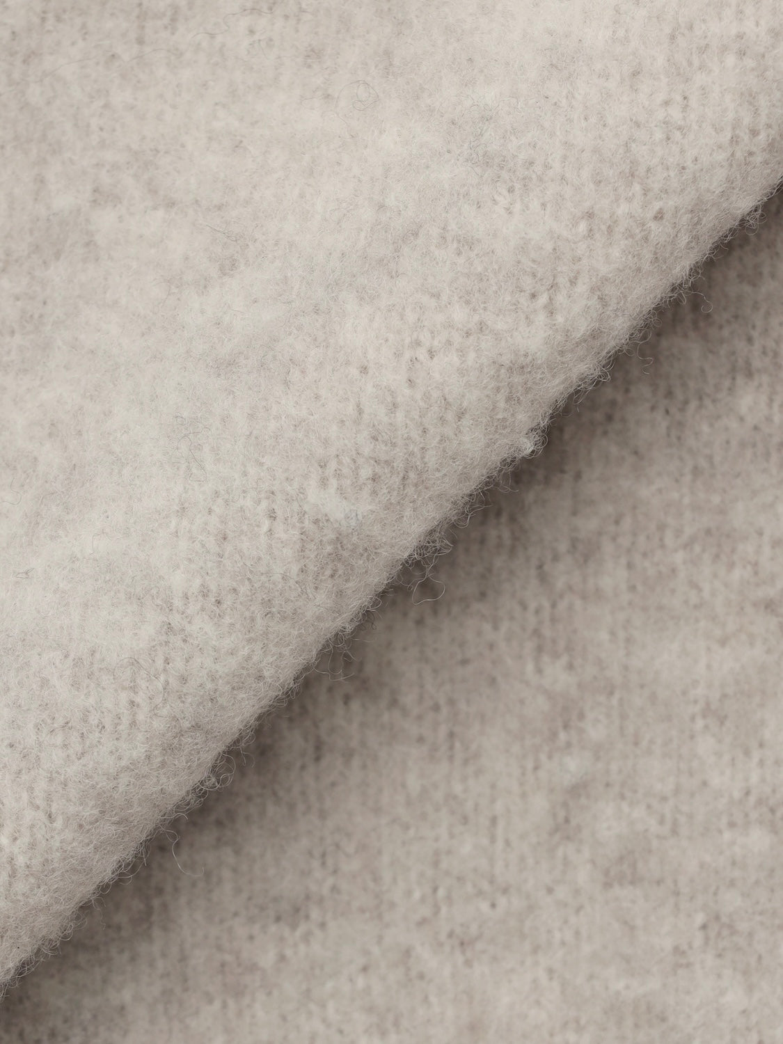 Wool knit semi-flared pants