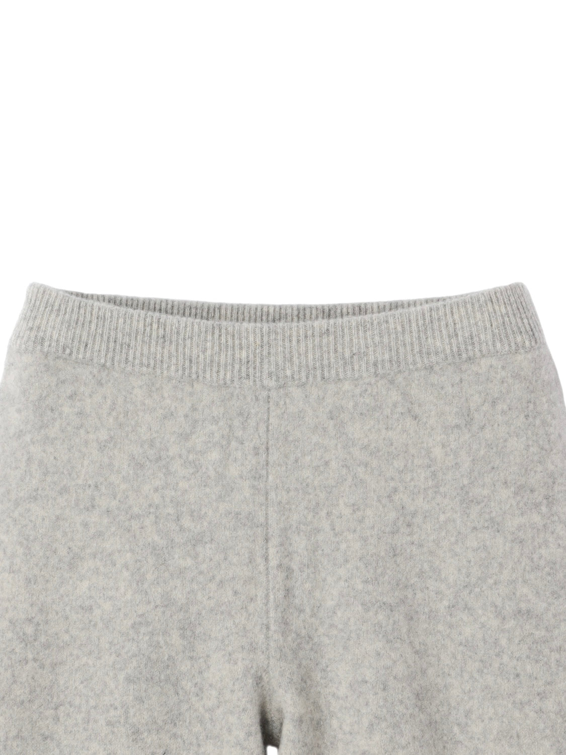 Wool knit semi-flared pants