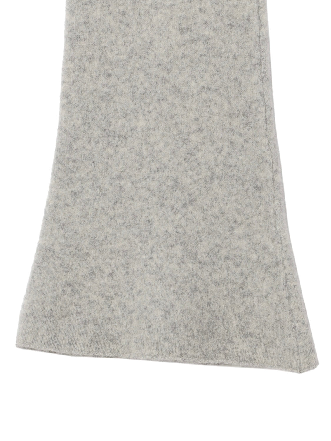 Wool knit semi-flared pants