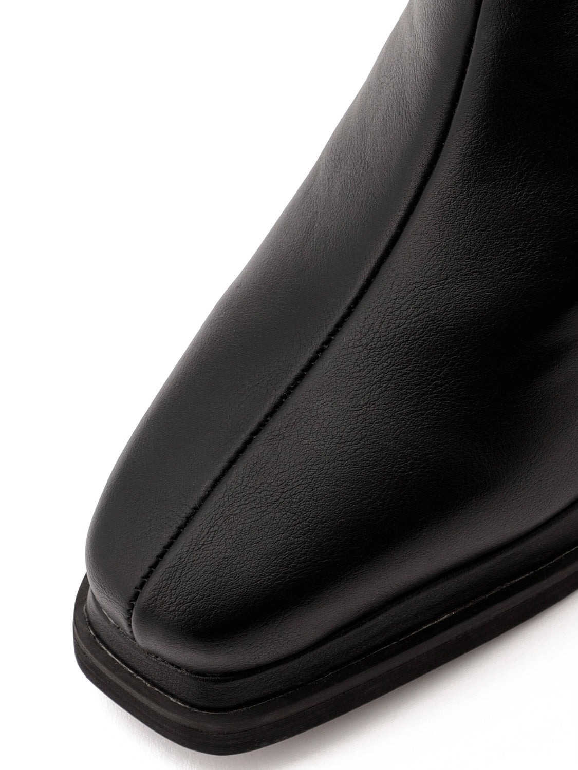 Eco Leather Double Piece Long Boots