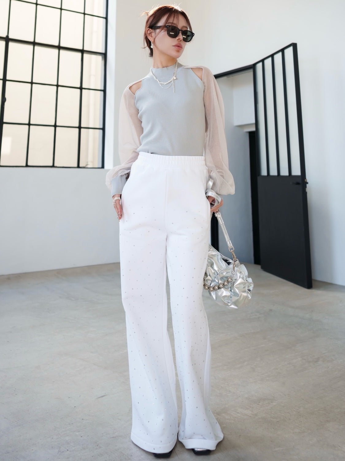 MODEL:159cm<br>COLOR:グレー