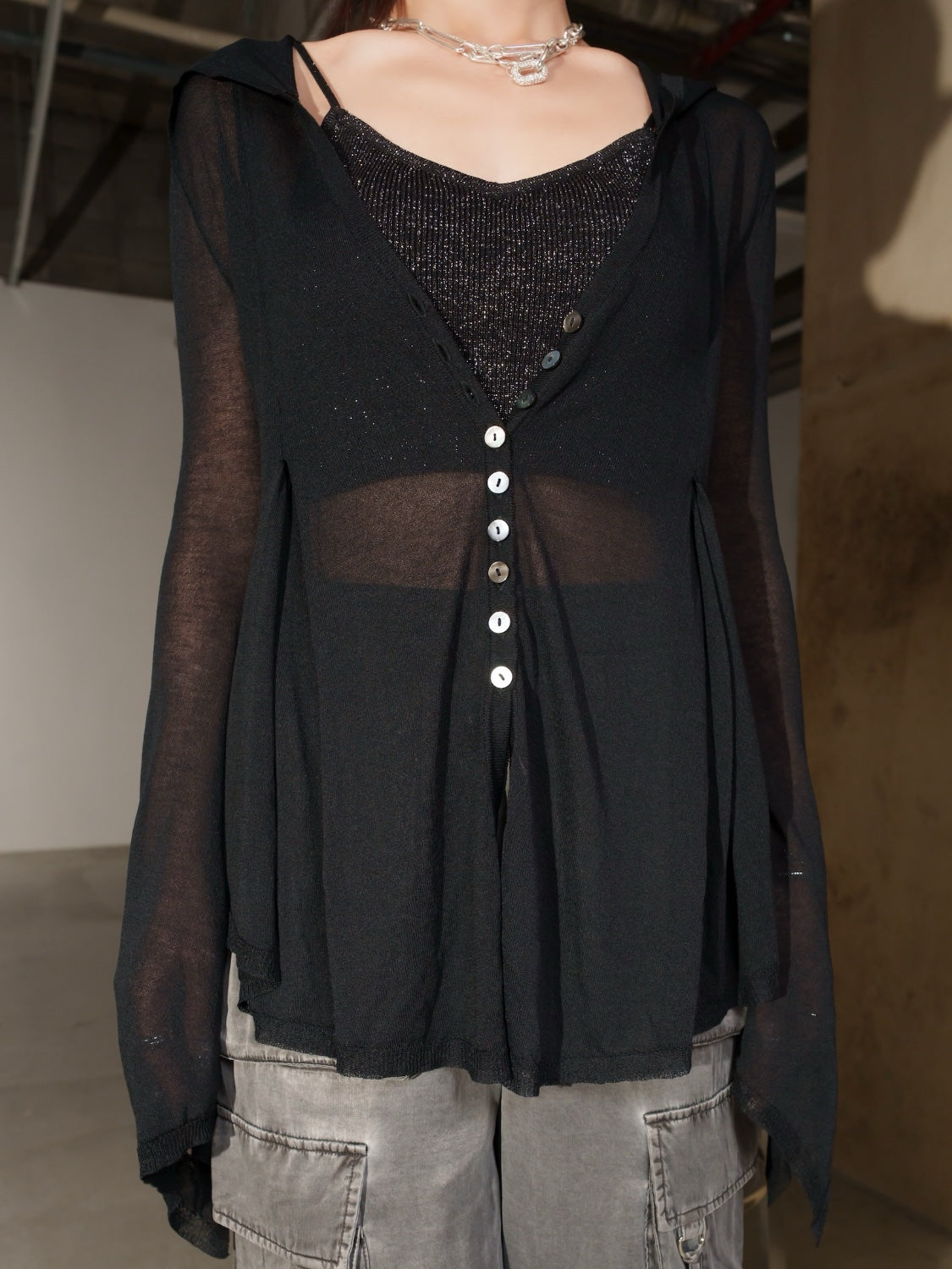 Shade シアー Summer KNITカーディガン