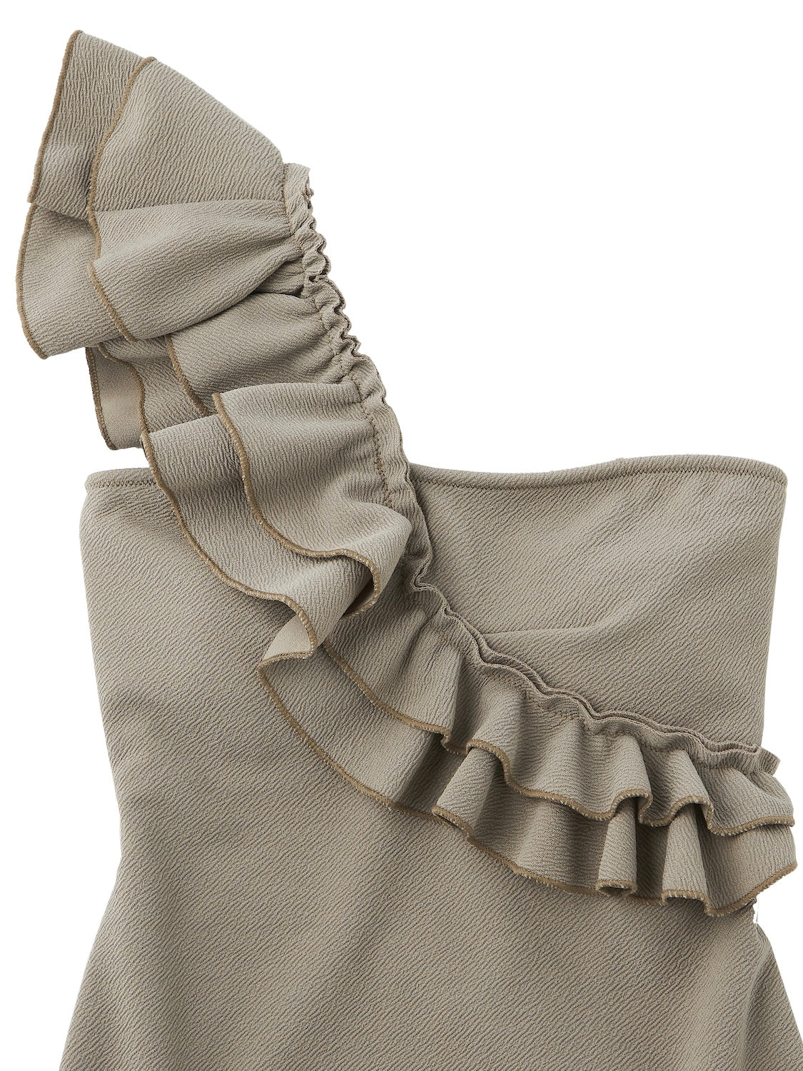 Volume Frill One Shoulder Dress