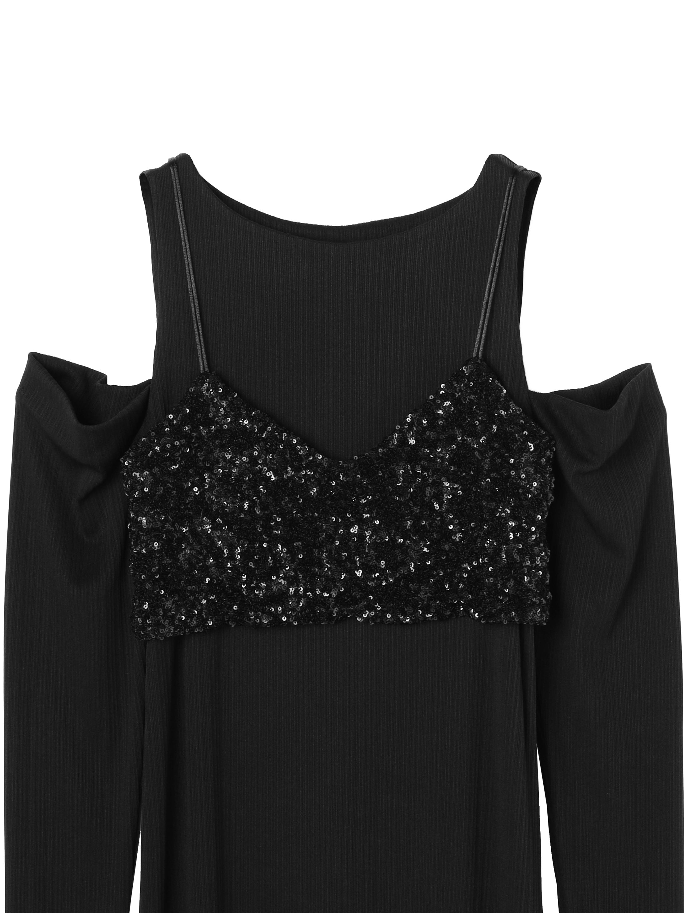 Sequin Bustier & OP Set