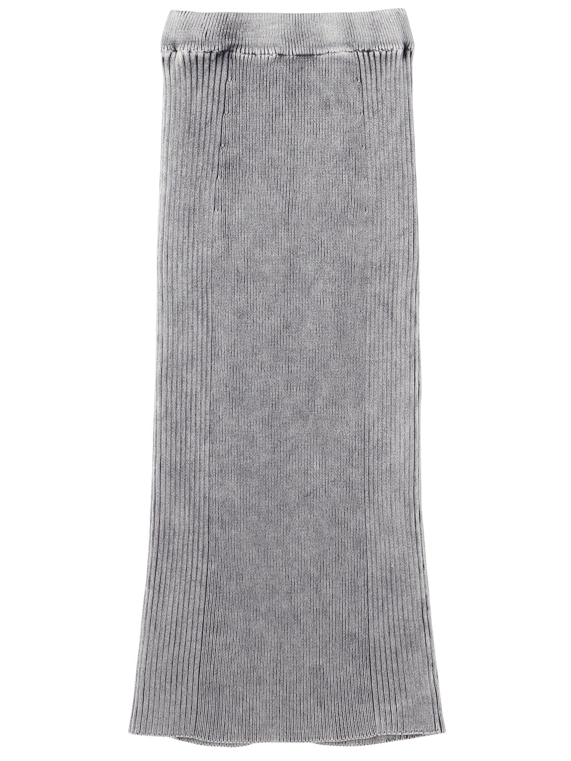 OFF-SHOULDER PIGMENT RIB KNIT SET