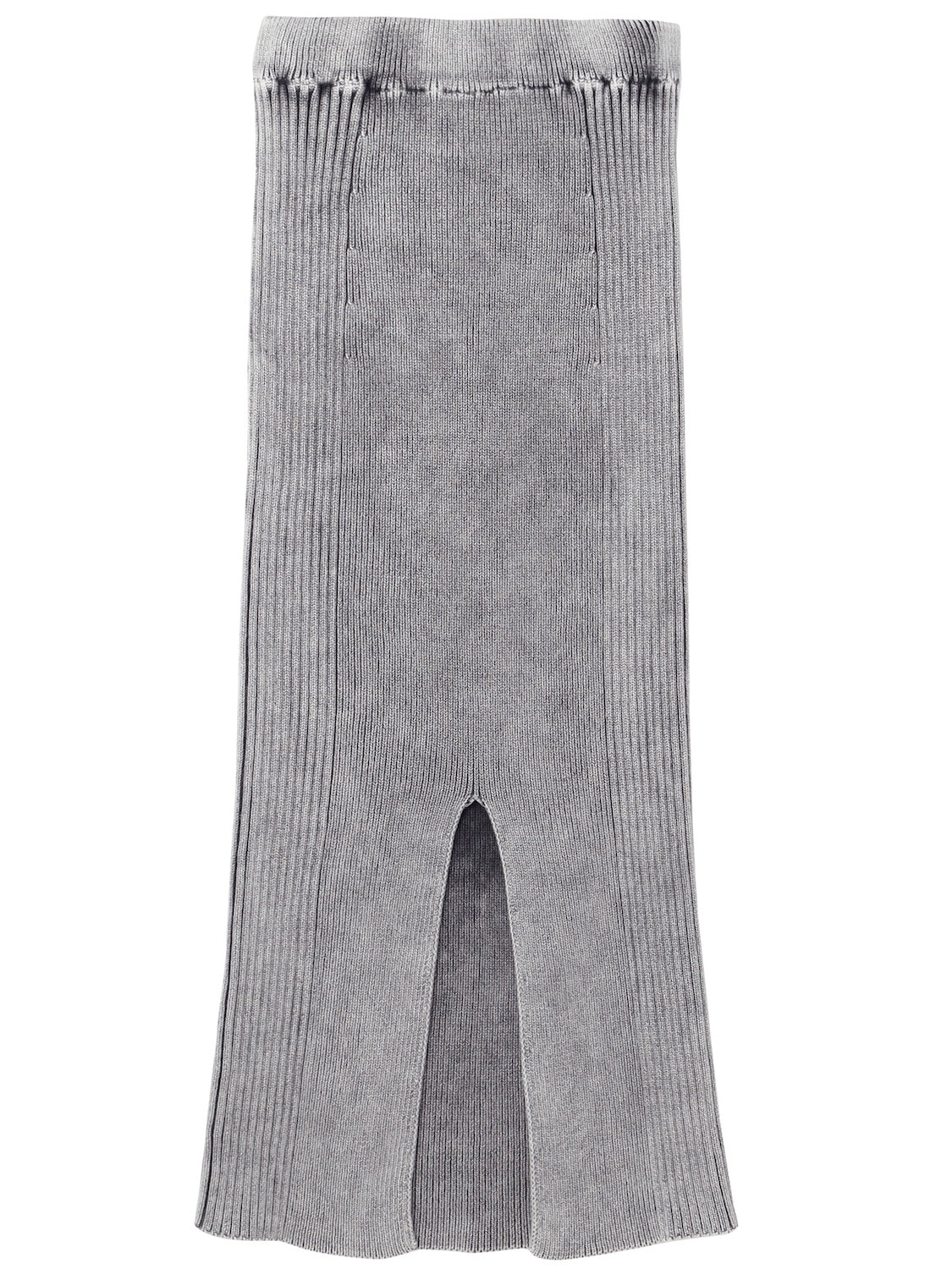 OFF-SHOULDER PIGMENT RIB KNIT SET