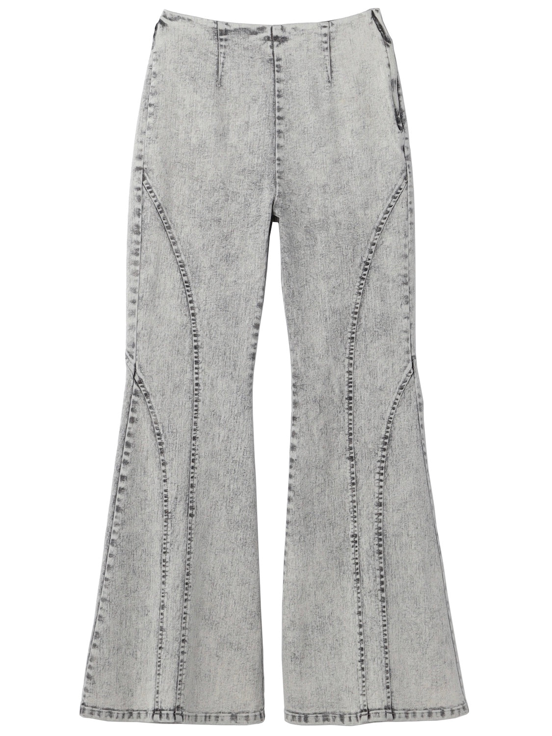 Multi-seam Stretch Flared Denim