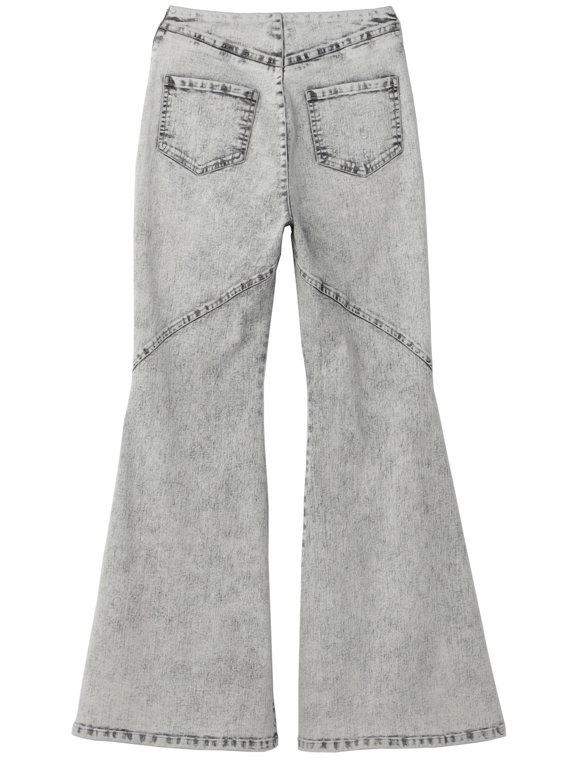 Multi-seam Stretch Flared Denim