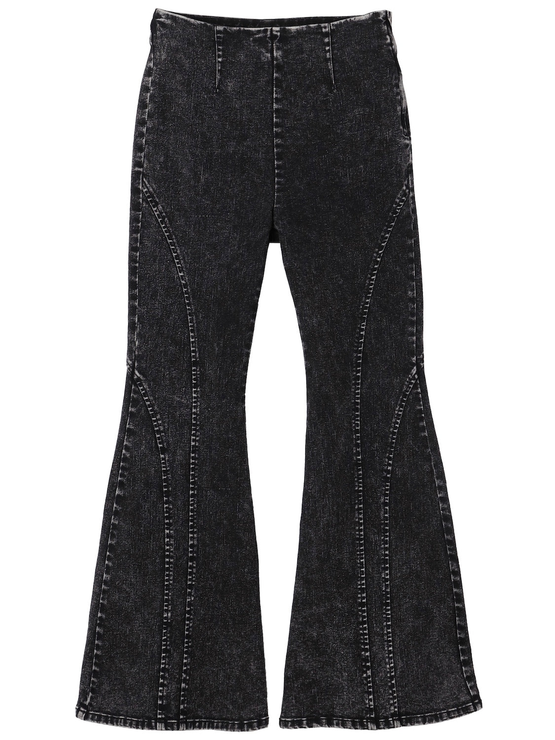 Multi-seam Stretch Flared Denim