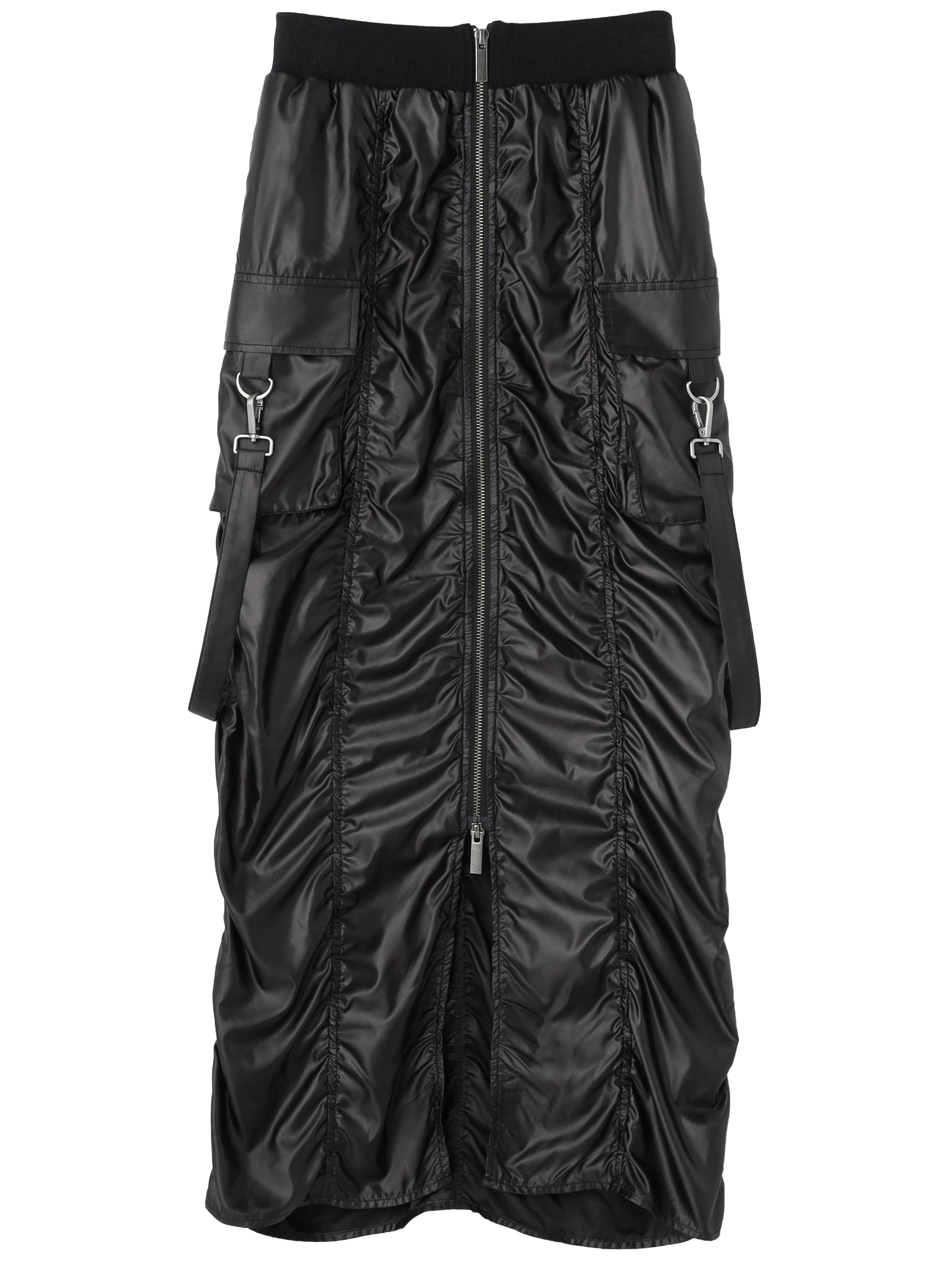 Tafta ruched cargo skirt