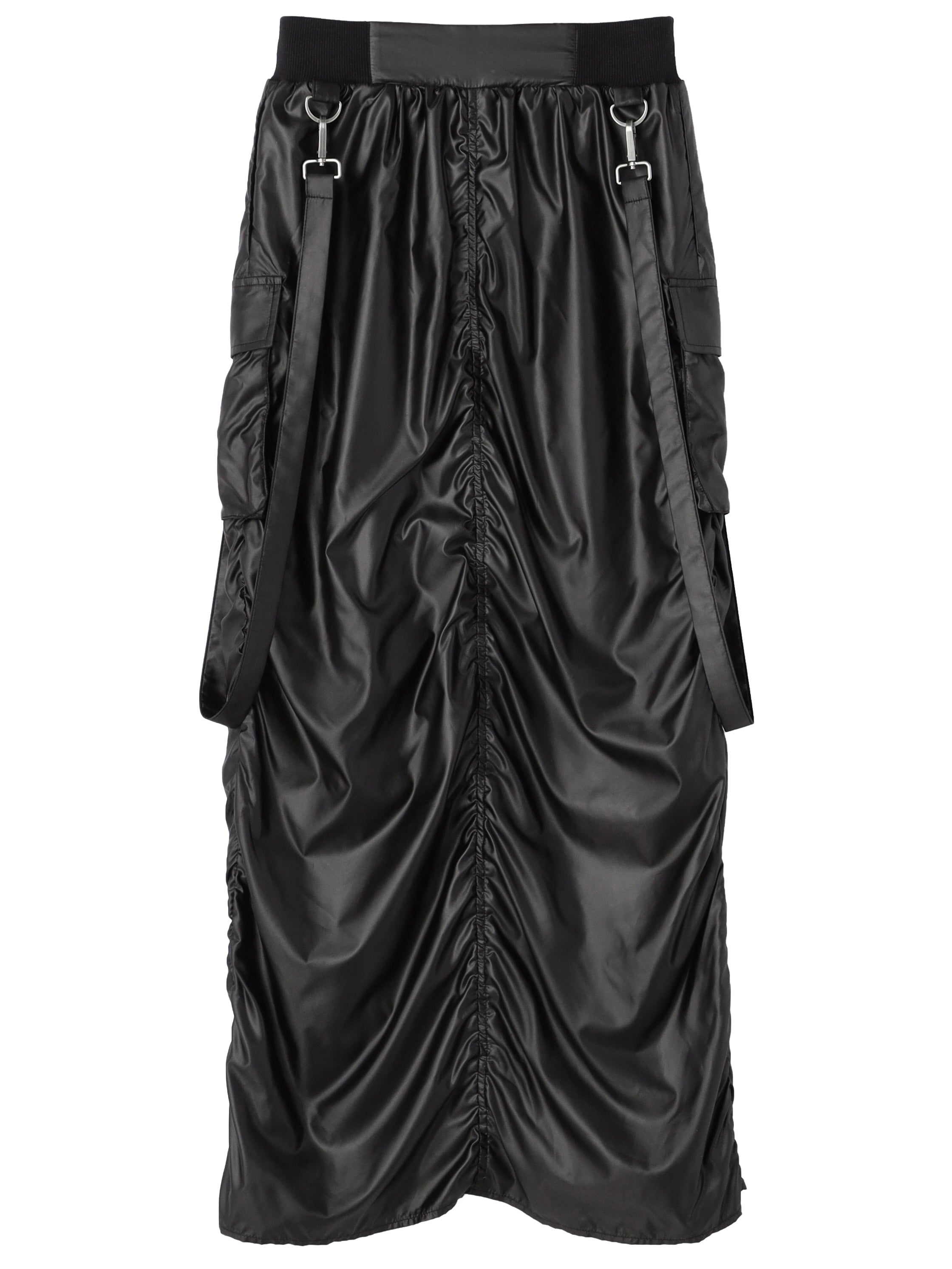 Tafta ruched cargo skirt