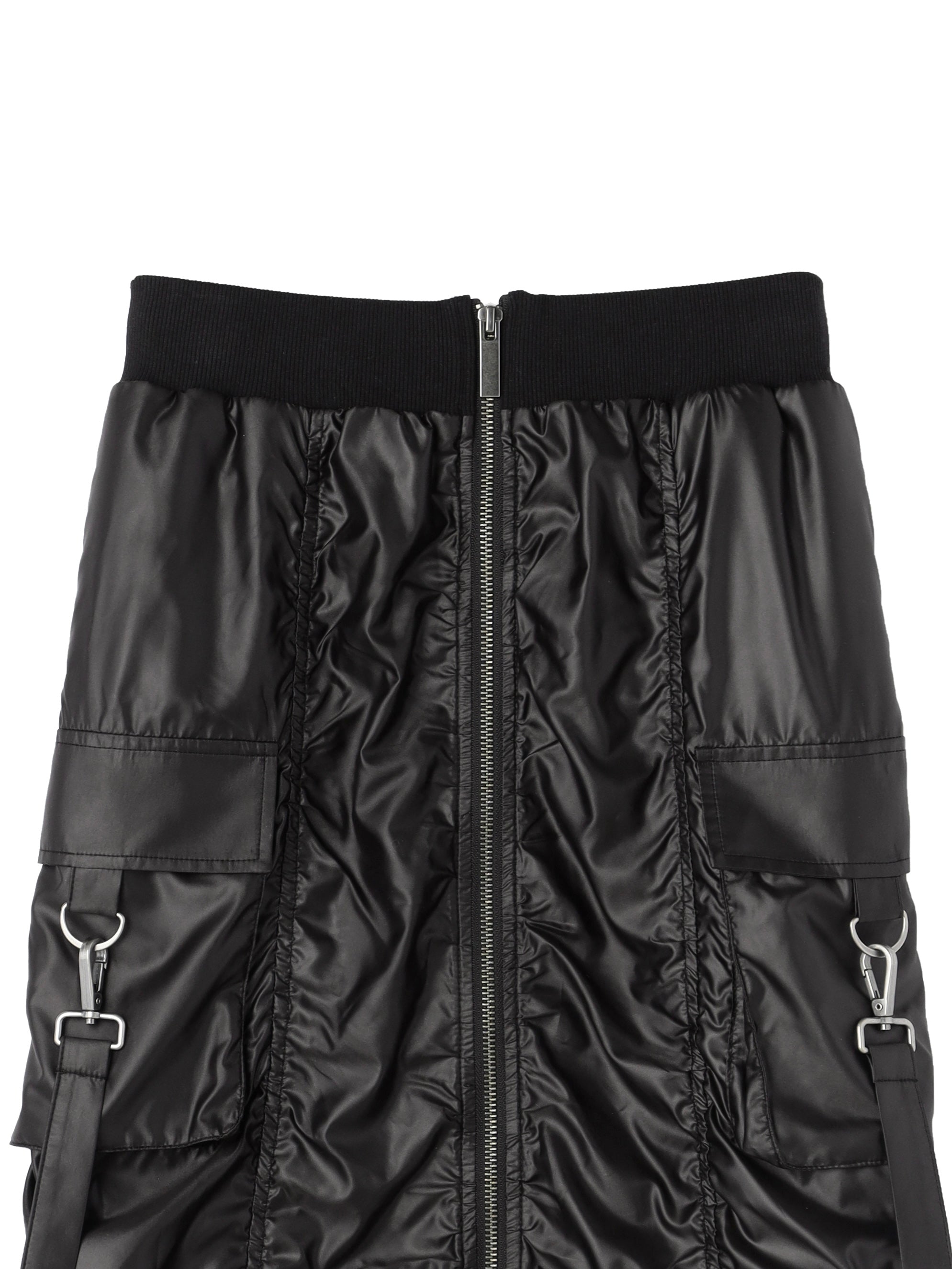 Tafta ruched cargo skirt