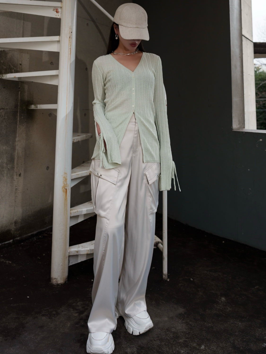 KNIT ビスチェ&カーデ Set Tops