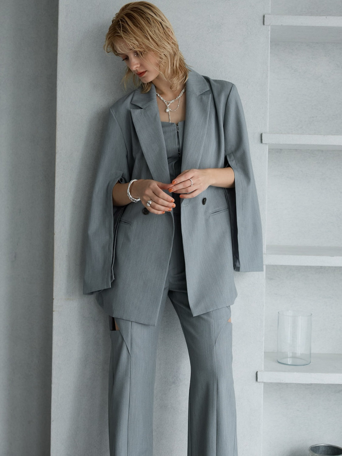 Oversized double-breasted jacket