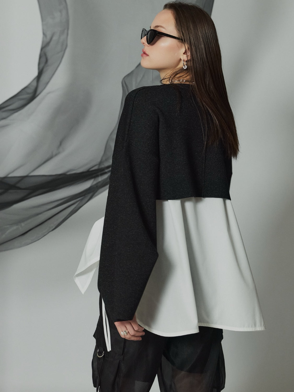 レイヤード KNIT & ブラウス セット