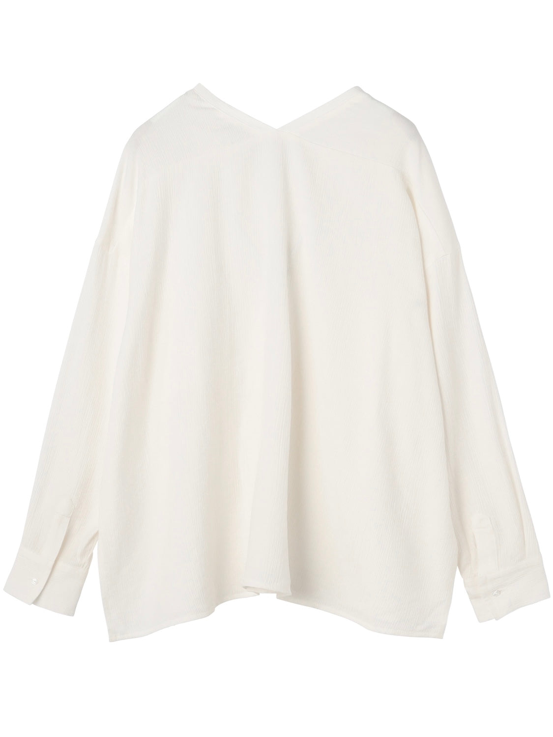 クリンプ Vネック ラージポケット ブラウス