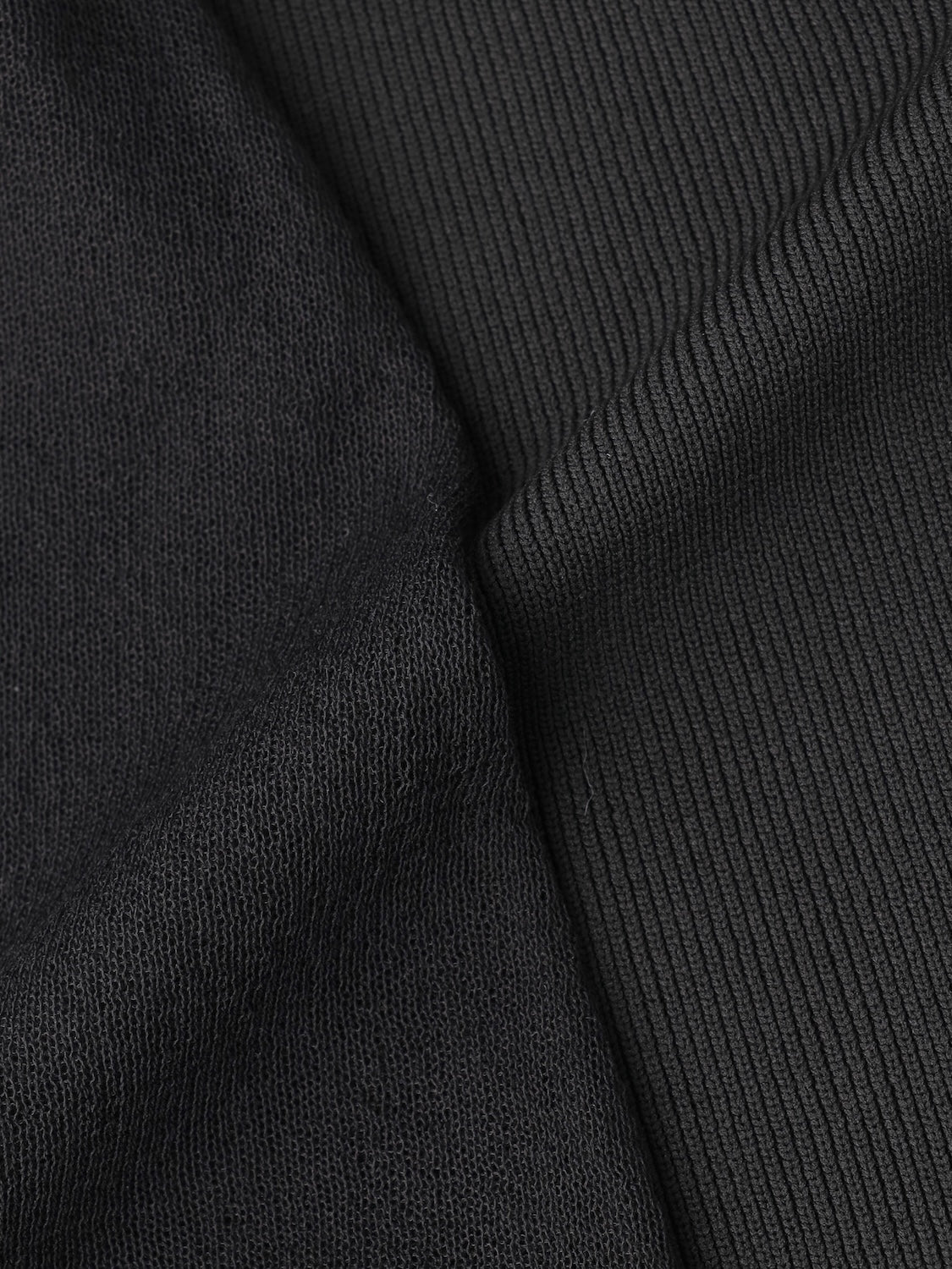 Sheer sleeve docking knit top