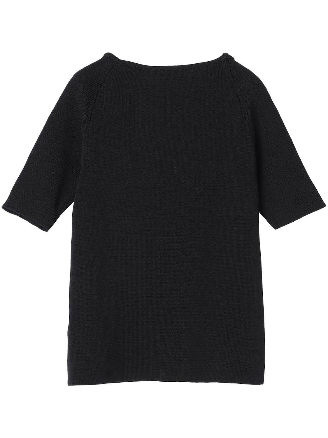 Asymmetrical short-sleeve knit