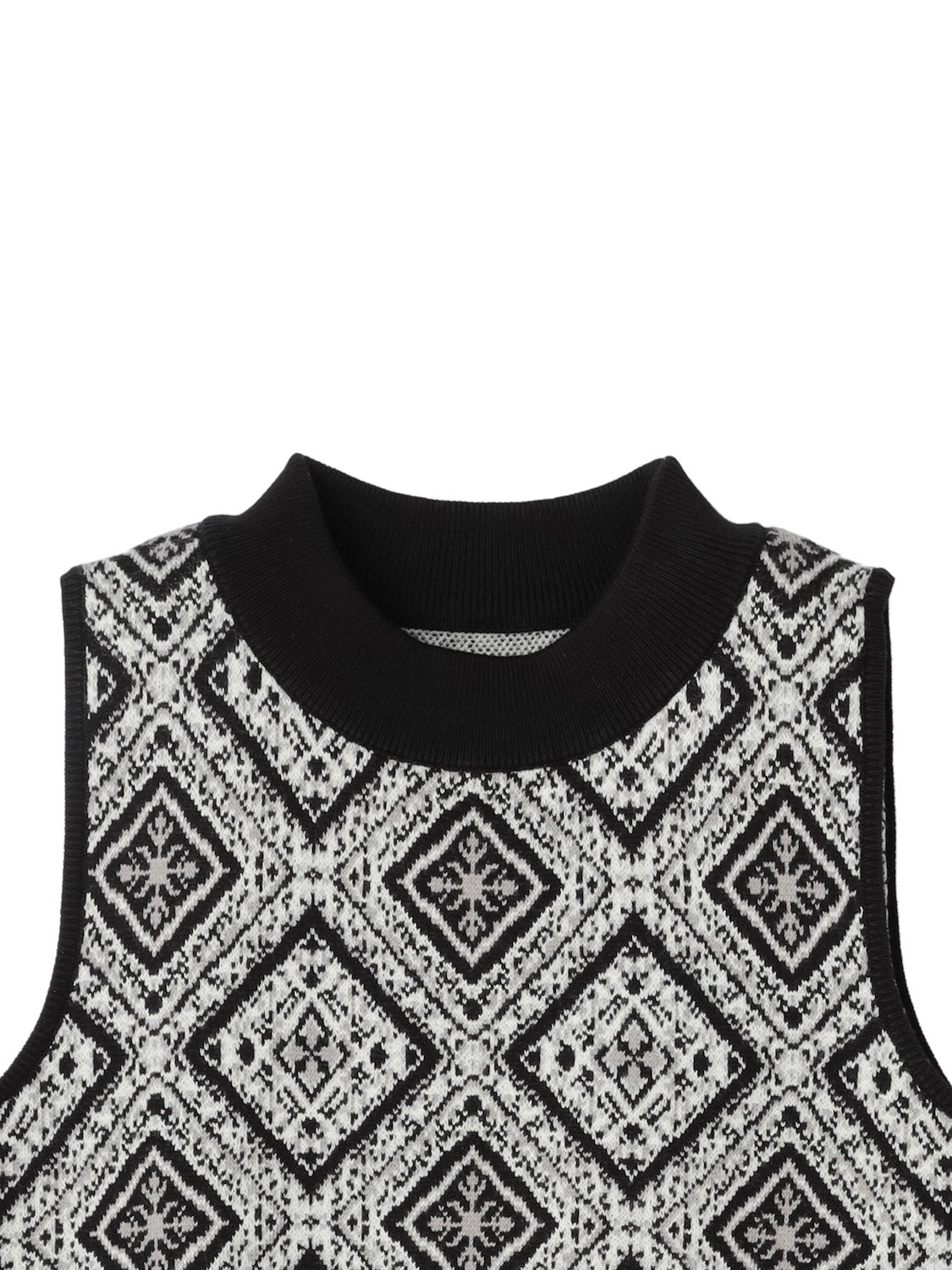 Tile jacquard knit set up