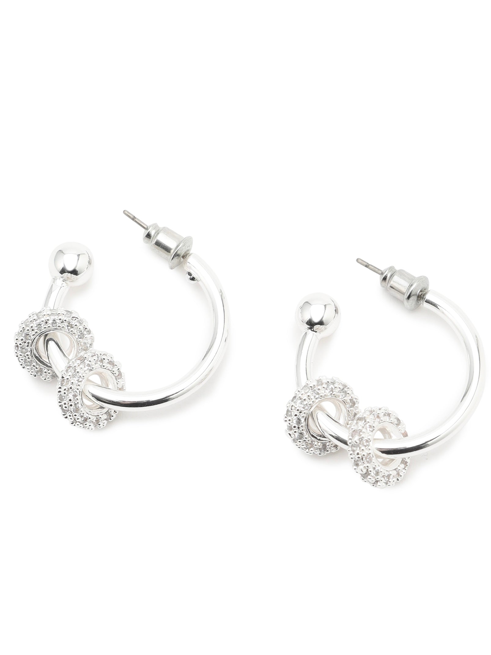 Twin Pavé Stone Ring and Earrings