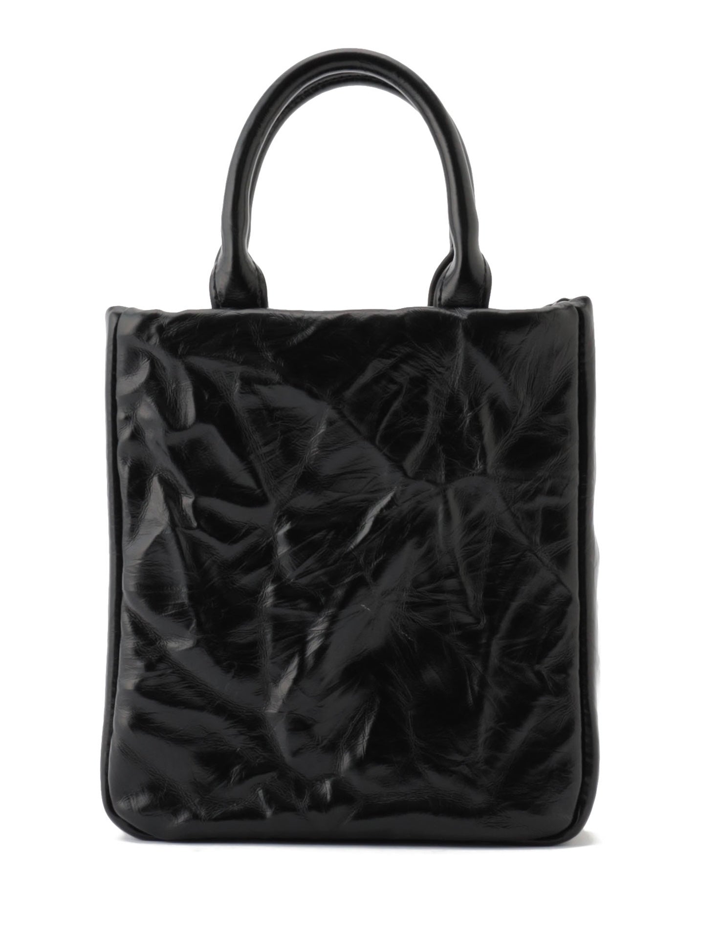 Crinkled leather Chain mini bag