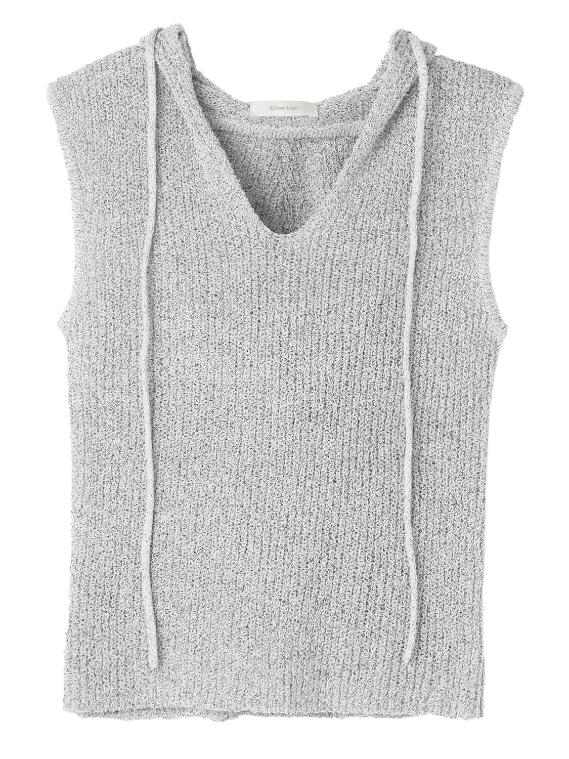 バックオープン スラブKNIT フーディー