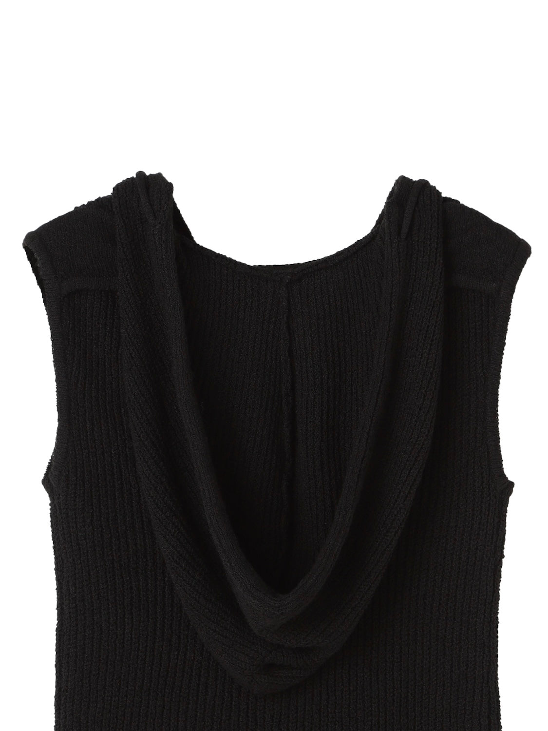 バックオープン スラブKNIT フーディー