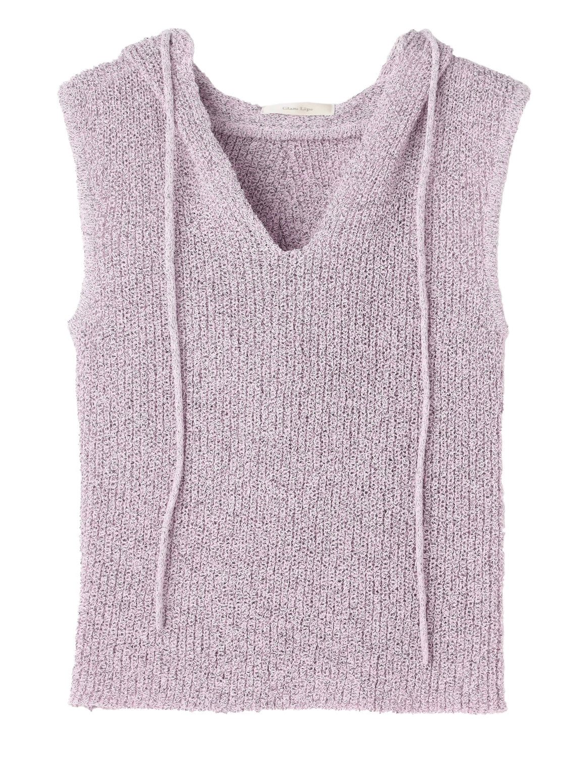 バックオープン スラブKNIT フーディー
