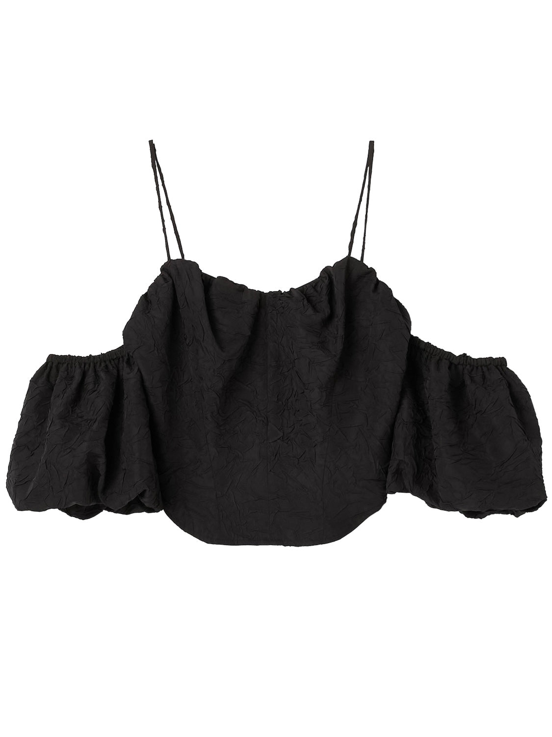 クリンクル Balloon スリーブ Tops