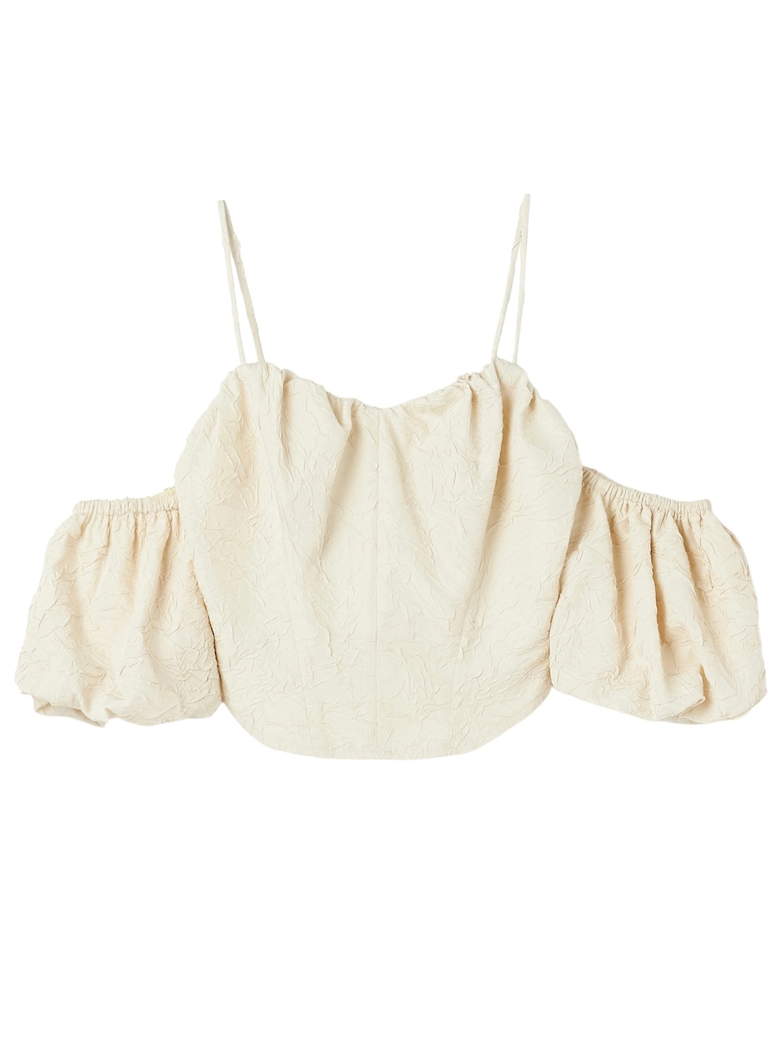 クリンクル Balloon スリーブ Tops