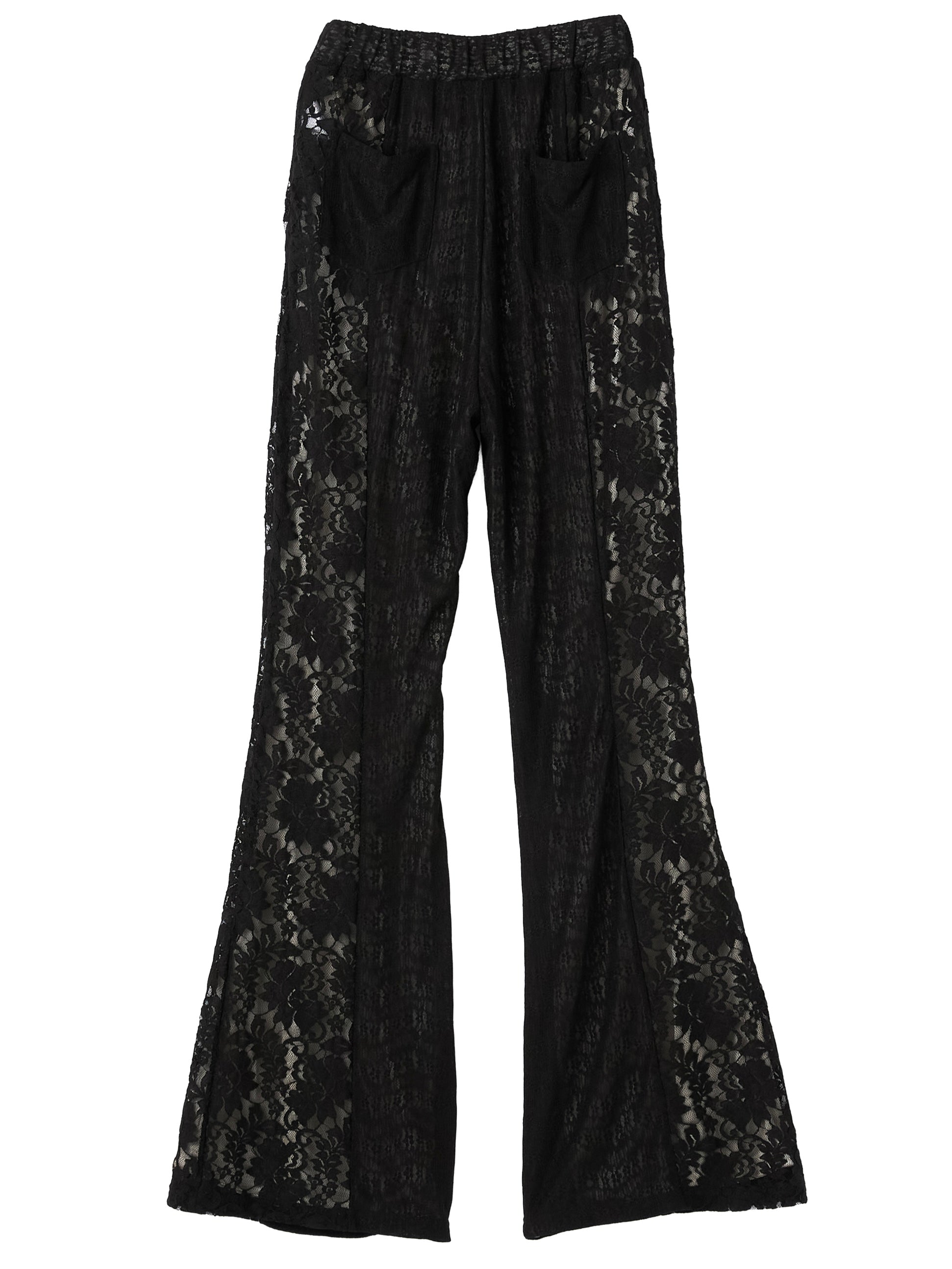 Stretch レース フレアパンツ