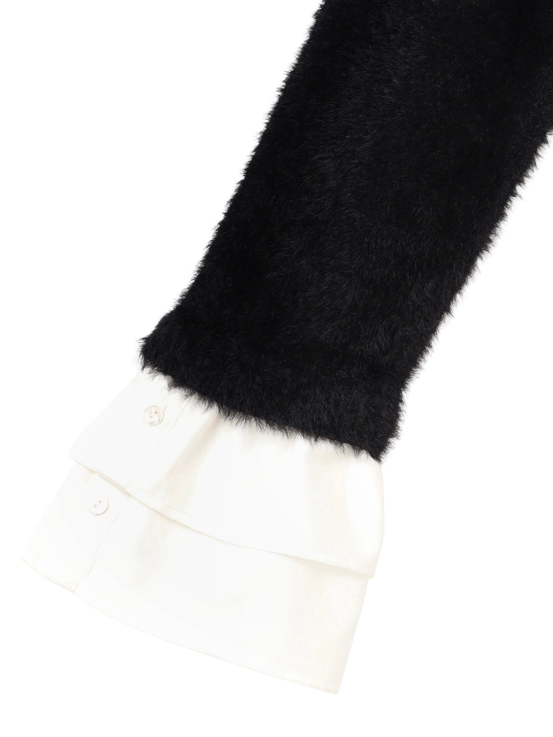 KNIT ドッキング フリルレイヤー ブラウス