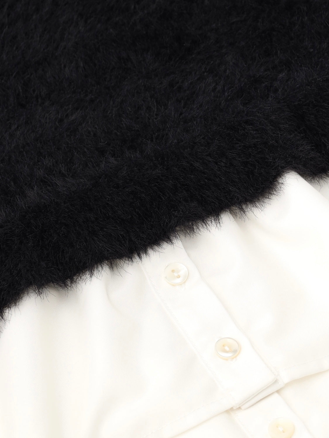 KNIT ドッキング フリルレイヤー ブラウス