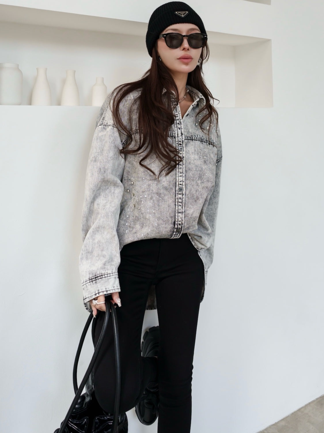 Gradient tone DENIM shirt