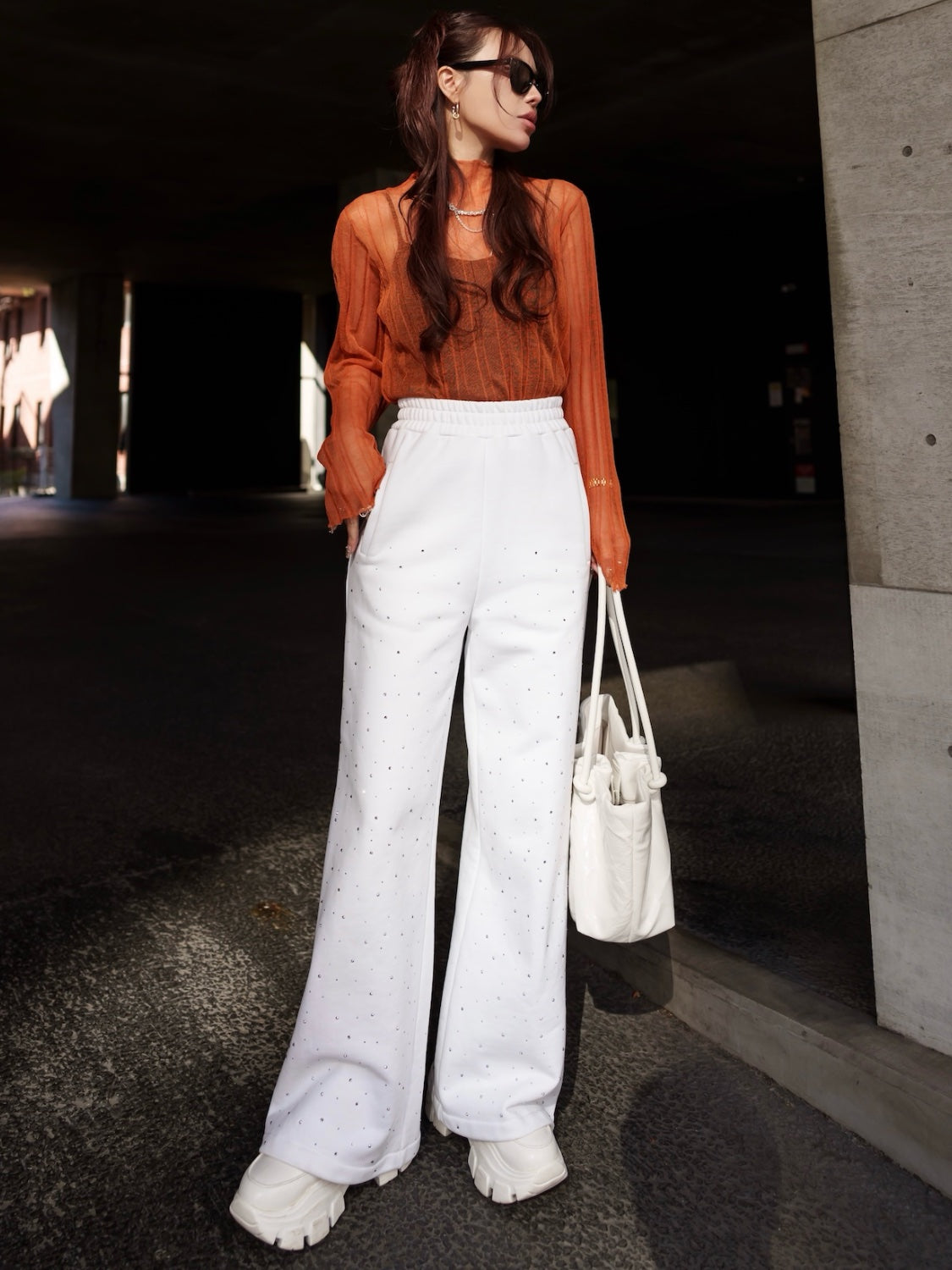 MODEL:159cm<br>COLOR:ホワイト