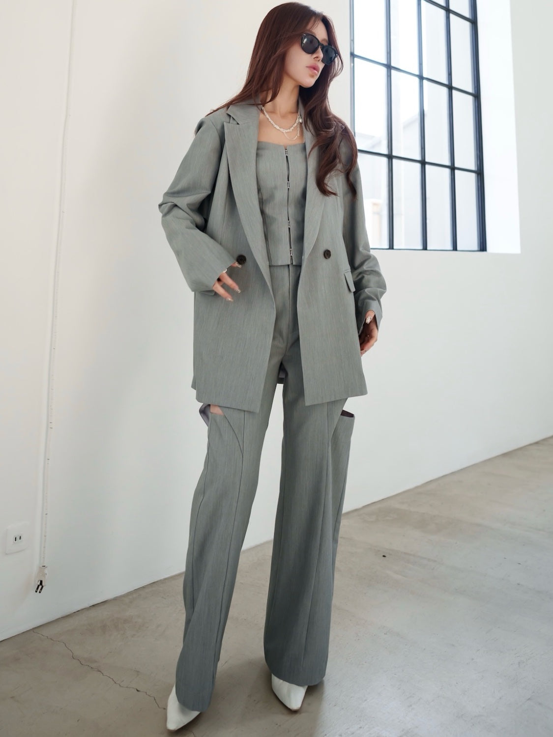 Oversized double-breasted jacket