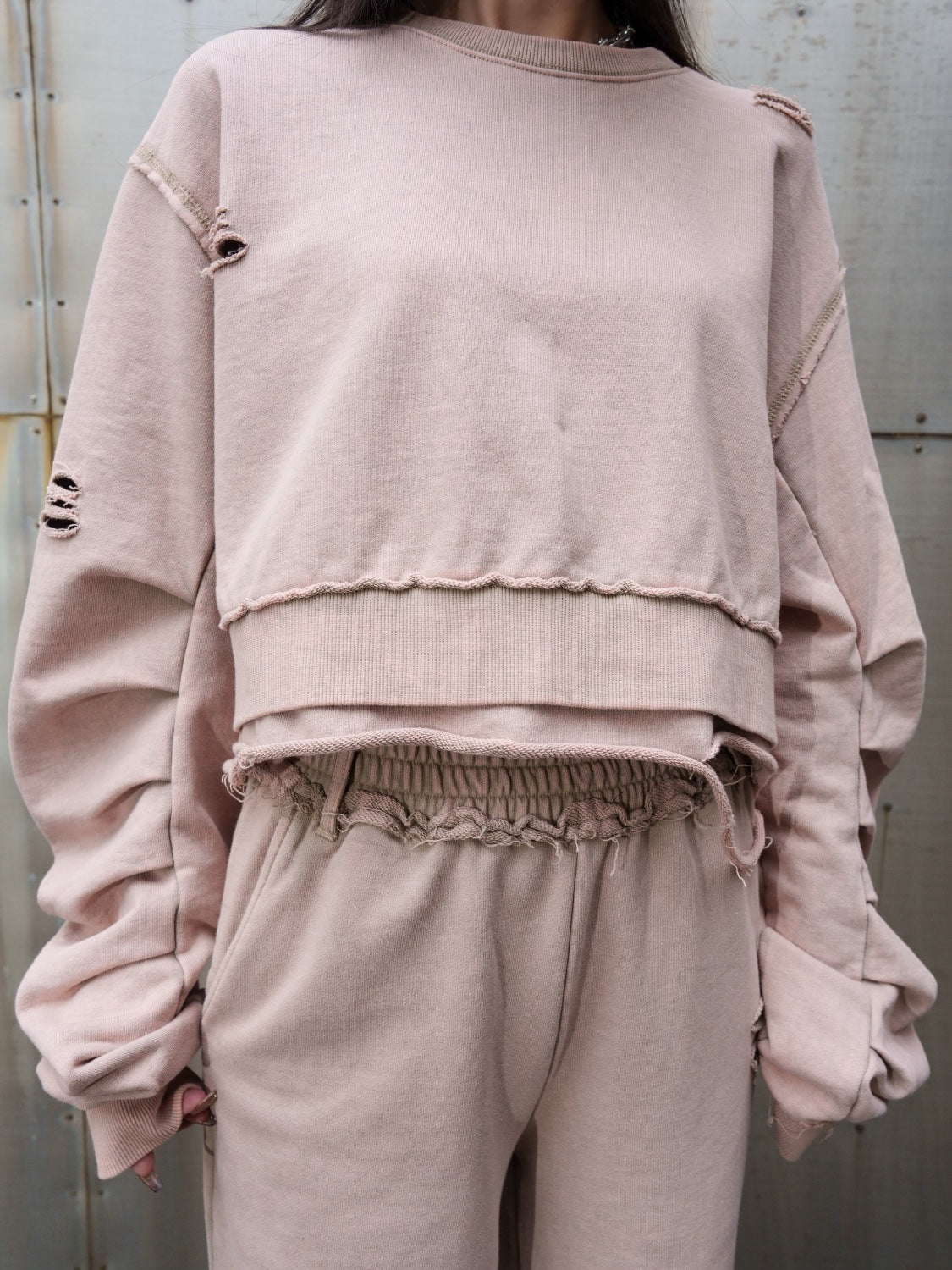 ピグメント Short ダメージ プルオーバー