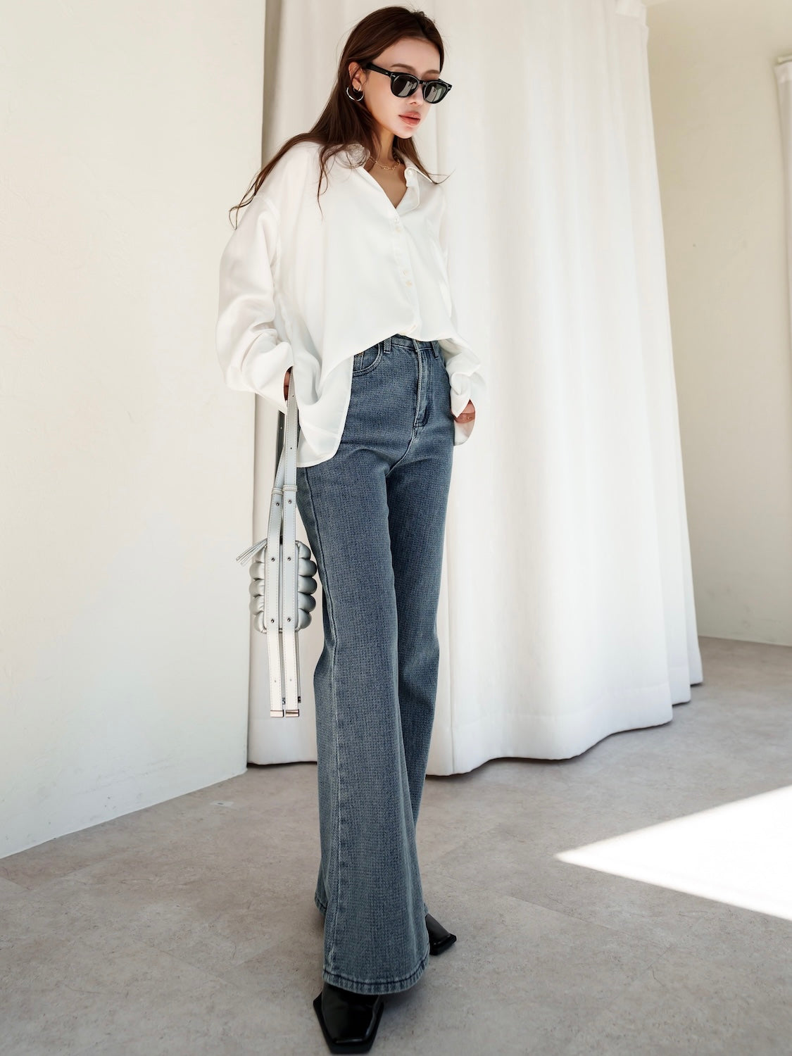 Texture デニム フレアパンツ