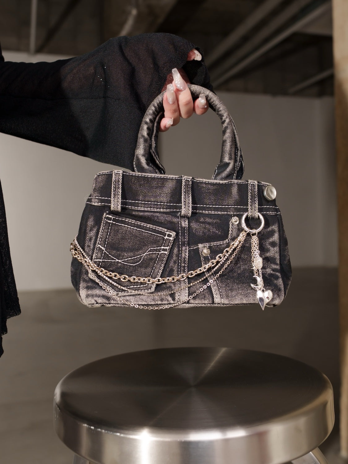 DENIM ミニ トートバッグ