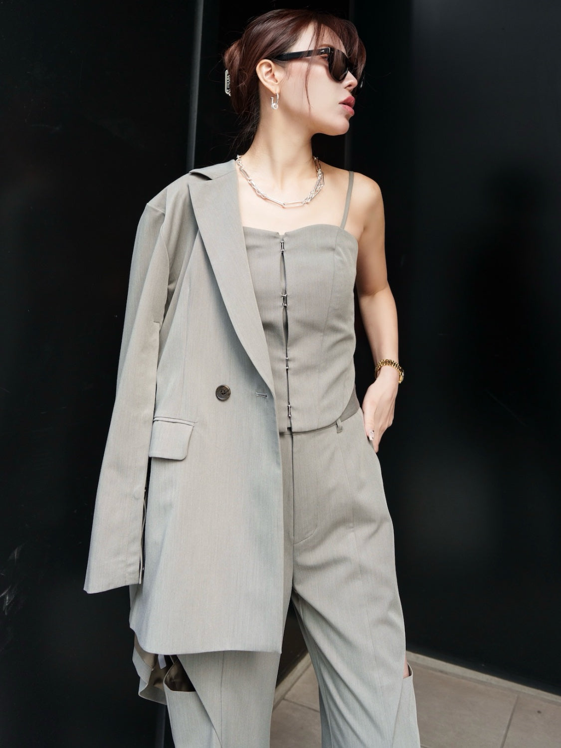Oversized double-breasted jacket