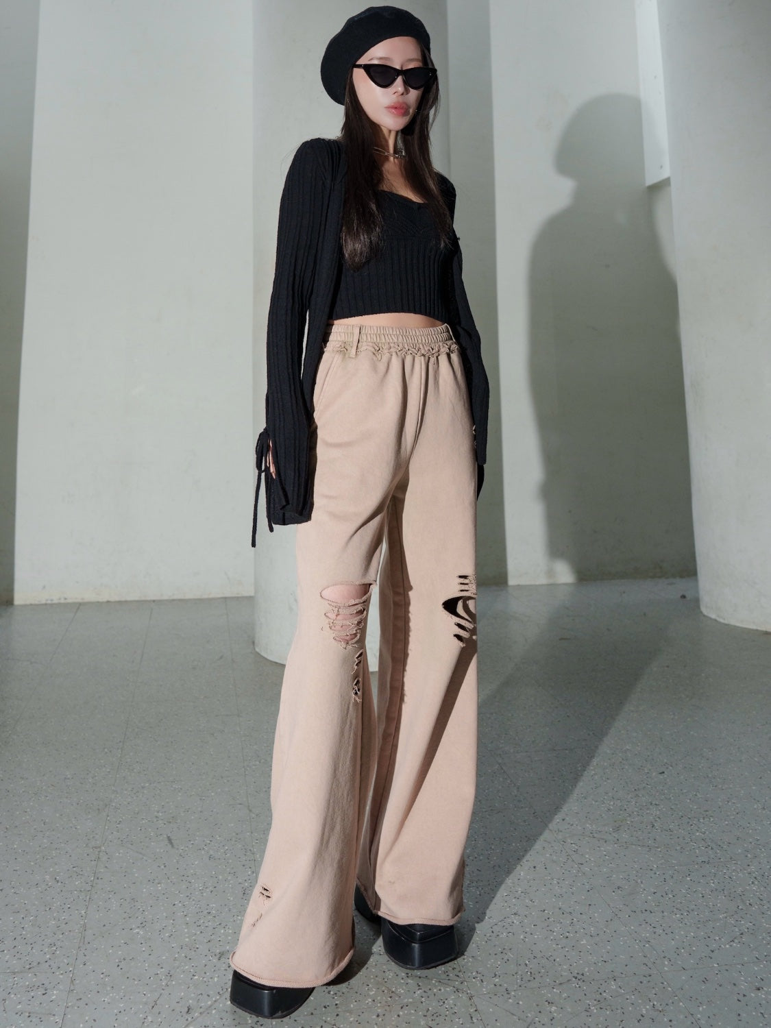 KNIT ビスチェ&カーデ Set Tops