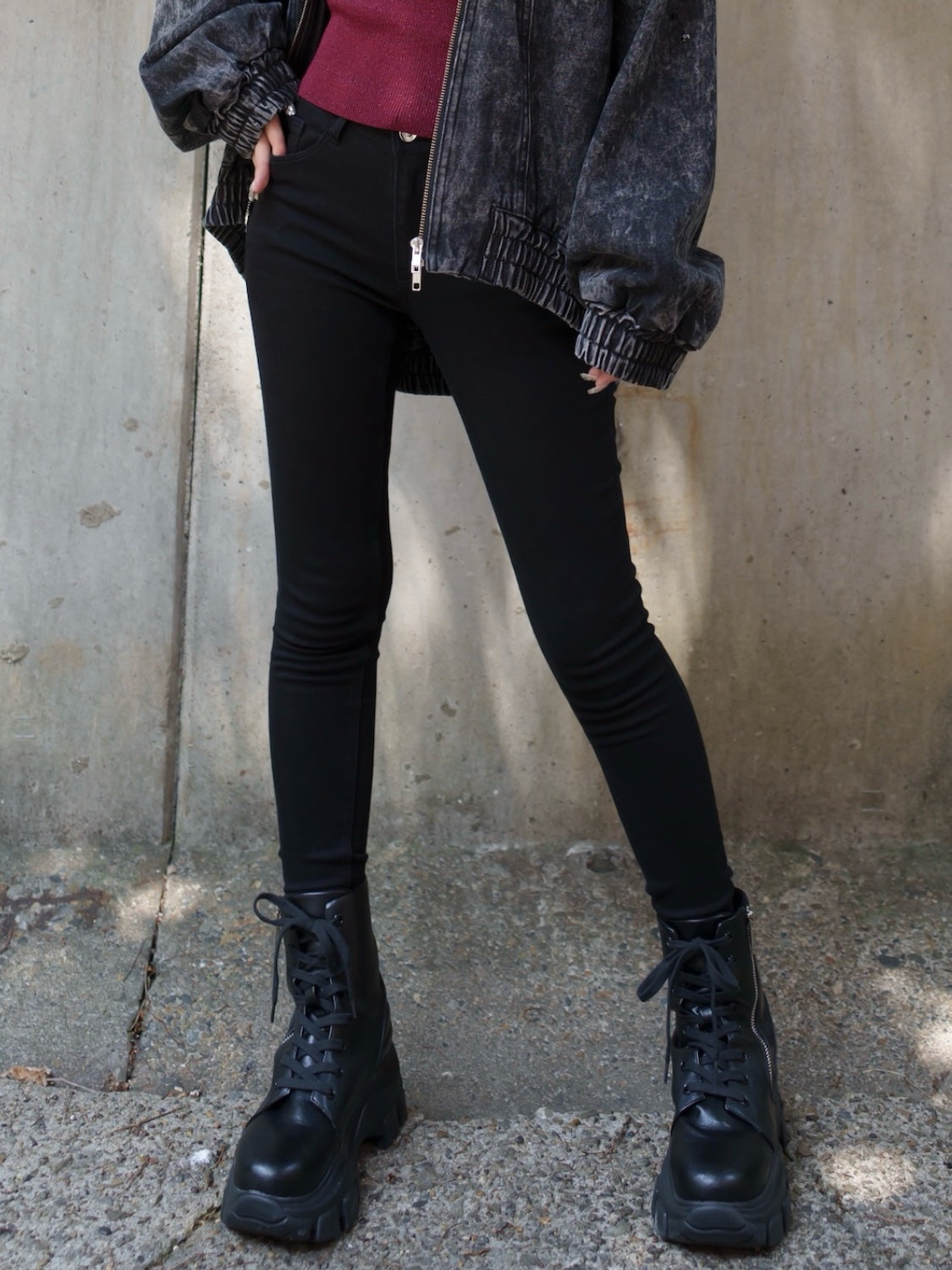 Black ストレッチ スキニー