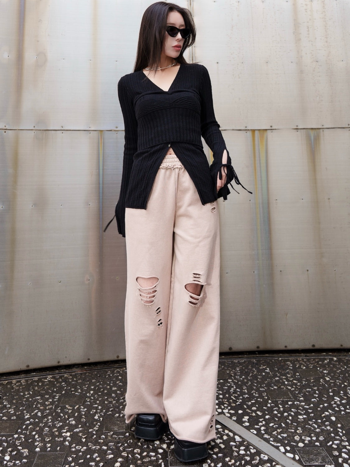 KNIT ビスチェ&カーデ Set Tops