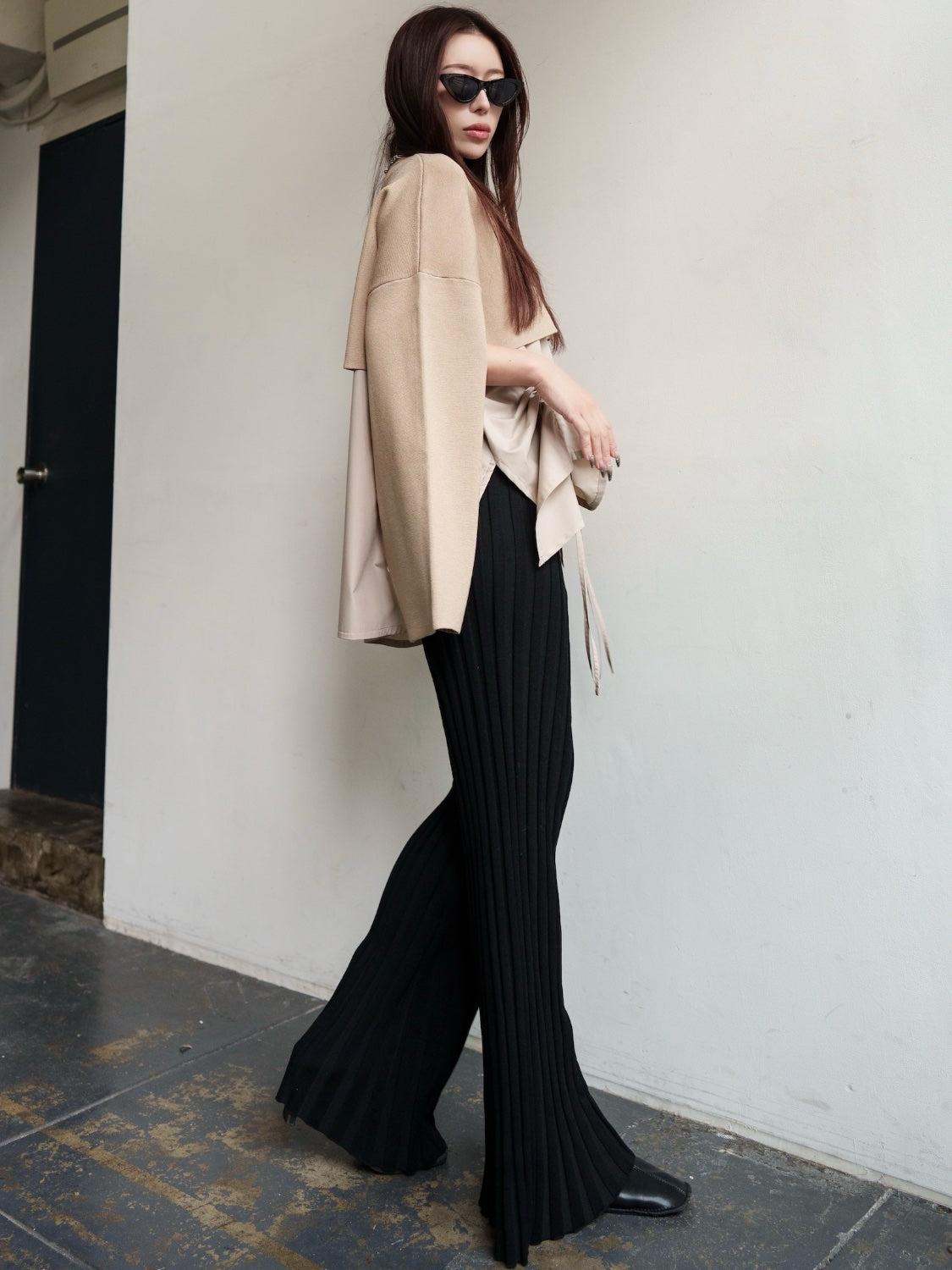 レイヤード KNIT & ブラウス セット