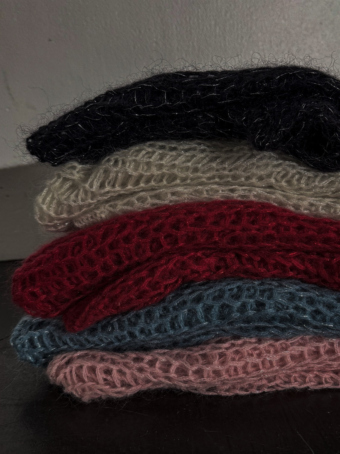 ラメ&モヘア Hand Made KNIT